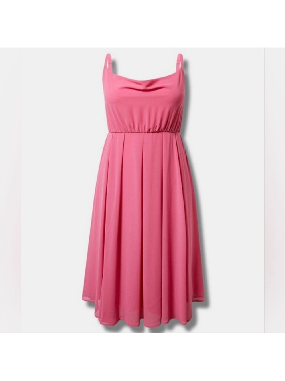 Torrid mini chiffon cowl neck pleated dress